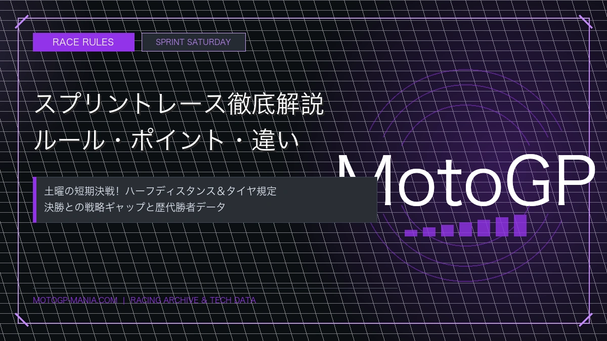 【超解説】MotoGPスプリントレースのルールとポイント配分！決勝との違い・グリッド決定方式まで徹底解読